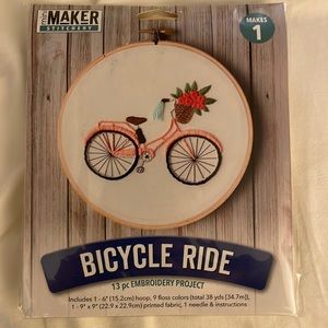 13 piece Embroidery Project Bicycle Ride